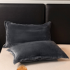 Velvet Flannel Pillowcase Set Filled Cushion Plain Pillow Cover Luxury Cozy Fuzzy Velvet Pillow Shams for All Seasons