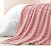 Exclusive Flannel Throw Blanket for Couch, Super Soft Striped Bed Blanket, Lightweight Fuzzy Cozy for All Seasons