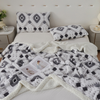 Luxurious Double Layer Geometric Pattern Blanket Soft Plush Fleece Sherpa Blanket Cation Jacquard Throw for Living Room Bedroom Decor Sofa Bed Winter Warmth
