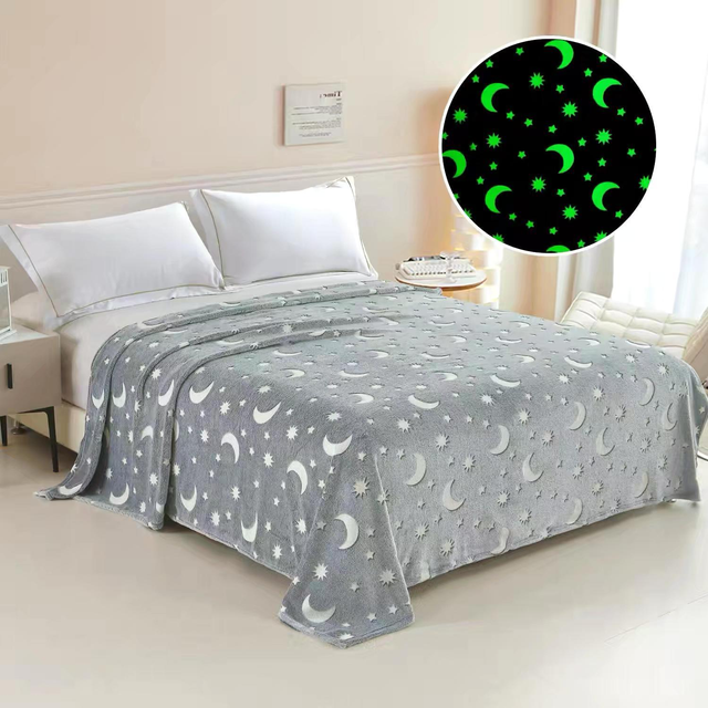 60x80 in Cozy Throw Blanket Glow in The Dark Blanket for Children Girls Kids Adults Polyester Blanket for Bedding 