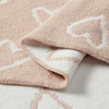 Cozy Soft Warm Chenille Baby Blanket for Girls Boys, Newborn Essentials for Infant, Baby Shower Receiving Gift - Pink Heart