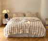 Faux Rabbit Fur Bubble Blanket Faux Fur Blanket Bubble fleece Soft Warm Cozy Shaggy Rabbit Blanket