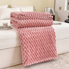 Checked Soft Warm Fleece Blanket for Sofa And Bed Thickend Fuzzy Throw Blanket Car Travel Camping Twin/King Size Bedding Cover 