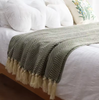 Soft Knit Fleece Travel Throw Blanket Factory-Priced Home Decor Blankets in Bulk for Cozy Home Textiles 