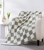 Checkered Throw Blanket – Soft Cozy Lightweight Plush Blanket for Sofa & Bed