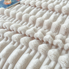 Silky Flannel Blanket Soft Fluffy Bed Blankets with Jacquard Pattern Cozy Warm Throw Blankets Napping Blanket for Couch 