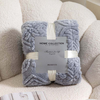  Solid Thicken Flannel Fleece Blanket Soft Jacquard Decor Blanket Queen Size for Bed Sofa Couch Travel 48x72 Inches