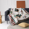 Woven Patterned Printed Throw Blanket for Home Decoration Boho Galaxy Art Blanket for Armchair Bed Couch Sofa