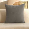 Solid Color Linen Decorative Throw Pillow Covers Soft Square Pillow Case for Sofa Couch Bed Chair, 18x18 Inch