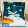 Lovely Soft Mink Throw Blanket for Kids Boys And Girls, Print Fleece 2 Layers Thick Cozy Warm Flannel Blanket for Toddler Bed