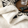 Printed Jacquard Sherpa Throw Fleece Blanket Twin Size Fluffy Throw Double Sided Fuzzy Flannel Warm Blanket for Bed Sofa Couch Car Home Decoration 