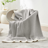 Solid Color Knitted Sofa Throw Blanket Buttery Grey Throw Blanket for Couch, Reversible Super Soft Warm Blankets Cozy Knit Fuzzy Plush Lightweight Throws for Sofa, Bed