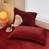 Velvet Flannel Pillowcase Set Filled Cushion Plain Pillow Cover Luxury Cozy Fuzzy Velvet Pillow Shams for All Seasons
