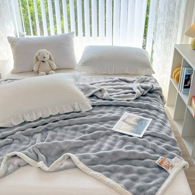 50x60 Inches Fuzzy Fleece Throw Blanket for Couch Sofa Bedroom Lightweight Plush Cozy Soft Blankets And Throws for Kids Adults 