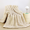 Chunky Knit Plush Throw Blanket – Luxury Ultra Soft Solid Color Knit Blanket for Sofa & Bed, Cozy All-Season Decorative Winter Throw, OEM Custom Size Manufacturer