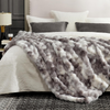 Luxury Tie-Dye Faux Fur Throw Blanket – Ultra Soft Thick Plush Wavy Sofa & Bed Blanket Decorative Winter Throw
