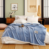 Solid Color Thickened Blanket for Couch Bed Sofa Living Room Milk Fleece Blanket Fluffy Warm King Size Super Soft Throw Blanket 