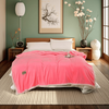 Double Layer Fleece Blanket Solid Color Thickened Blanket Queen Size Soft Fluffy Warm Throw Blanket for Sofa Office Travel Bedroom Living Room Nap Blanket 