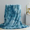Tie-dye Printed Soft Warm Throw Blanket for Couch Bed Sofa Solid Colors Traveling Throws Fluffy Flannel Blanket for Children Adults 