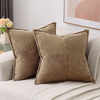 Textured 45x45CM Soft Velvet Microfiber Cushions Decorative Pillow Cases for Couch Sofa Chair Office Garden Square throw Pillow Striped Corduroy Cushion Covers for All Season 