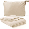 Lightweight Soft 2 in 1 Flannel Blanket Custom Personalized Modern Style Travel Airplane Blanket for Various Scenario
