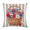 4th of July Decorations Pillow Covers American USA Stars Stripes Cushion Case Decor Independence Day Throw Pillow Covers for Sofa Bedroom Coffice
