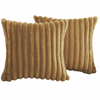 Christmas Dark Green Faux Fur Plush Lumbar Throw Pillow Covers 12x20 Set of 2 Fuzzy Striped Soft Cozy Pillowcase Luxury Decorative Pillows Fluffy Rectangle Cushion Cover Couch Bed