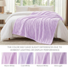 Wave Pattern Embossed Flannel Throw Blanket Soft Plush Textured Cozy Decorative Sofa Couch Blanket-Purple