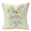 45 X 45 Cm Happy Easter Pattern Cushion Cover Decorations Linen Pillowcase for Home Party Sofa Rabbit Rabbit Cushion Cover 