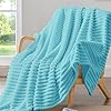 BEDELITE Fleece Throw Flannel Blanket for Couch - 300GSM Soft & Warm Fluffy Navy Blanket, Decorative And Giftable Striped Blankets for Women, Men 