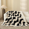 Warm And Soft Fuzzy Sherpa Blanket Soft Cozy Butterfly Printed Fleece Throw Blanket Lightweight Fluffy Camping Blanket for Couch Bed Sofa chair 