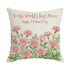 Happy Mother's Day Decorative Throw Pillow Covers Sofa Decoration Mother's Day Pillow Covers 18x18 Inch Cushion Case Mom Gifts
