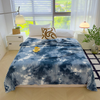 Dyed Fluffy Fleece Faux Fur Blankets Tie Dye Lined Soft Throw Blanket Thick Print Plush Blanket for Bed Sofa Couch Travel Picnic And Camping Queen Size Throw Blanket Home Decoration 