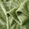 Embossed Flannel Fleece Throw Blanket Botanical Leaf Pattern Soft Plush Textured Cozy Decorative Sofa Blanket-Green