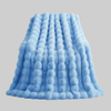 Faux Fur Throw Blanket Luxury Soft Fluffy Rabbit Fur Blankets Twin for Couch Bed Sofa - Cozy Plush Bubble Blankets for Winter: Decorative Blanket