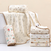 Cotton Baby Muslin Blanket Soft Breathable Baby Receiving Blanket For Infant Multilayers Absorbent Breathable 100% Swaddle Blankets 