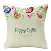 Botanical Rabbit Ears Pillow Case Happy Easter Festive Decoration Easter Pattern Cushion Cover 18x18 Inch Rabbit Pillowcases for Couch Garden Bed Office 