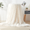 Solid Color Plush Fleece Blanket for Couch Bed Sofa Shaggy Faux Fur Decorative Throw Blanket Reversible Queen King Size 