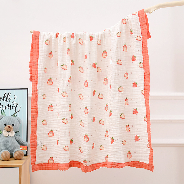Muslin Swaddle Blanket for Baby Toddlers Washable Infant Gauze Quilt for Summer Breathable Cotton Swaddle Blanket Sleeping Quilts