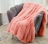 Throw Blanket Couch 2 Layers,Long Feather Throw Blanket for All Ages Home Decor