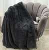 Throw Blanket Couch 2 Layers,Long Feather Throw Blanket for All Ages Home Decor