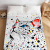 Cat Throw Blanket Colorful Spot Cats Blanket Cute Pet Cats Gift for Cat Lover Throw Blanket Flannel Fleece Cozy Fuzzy Plush Throw Blankets for Bed Chair Couch
