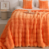 Soft Faux Rabbit Fur Throw Blanket 60"X70" For Couch Sofa Bedroom Decoration Comfortable Blanket Machine Washable 