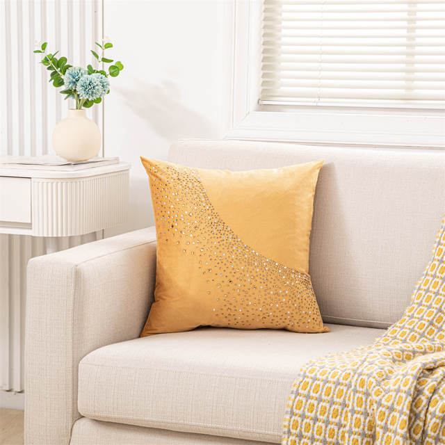 18x18” Soft Throw Pillow Covers Diamond Decorative Pillowcases for Bedroom Hotel Wedding Decoration Cushion Cover for Home 