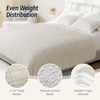 Fleece Weighted Blanket for Adults (60" x 80" 15lbs, Khaki), Dual Sided Cozy Soft Sherpa Heavy Blanket, 3D Imitation Turtle Shell Warm Jacquard Flannel Weighted Blankets for Couch and Bed