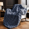 Luxury Plush Quilted Throw Blanket – Ultra Soft Thick Solid Color Sofa Blanket, Cozy Warm Throw for Couch & Bed, All-Season, OEM Custom Size Manufacturer