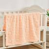 Fleece Baby Blanket Heart Checkered, Ultra Soft Cozy Baby Blankets for Girls Boys, Fluffy Infant Toddler Newborn Receiving Gifts for Crib Stroller 30"x40" (Apricot Pink)