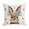 Spring Welcome Hello Decorative Throw Pillow Easter Bunny Eggs Truck Pillow Covers Porch Outdoor Home Decor Floral Farmhouse Holiday Sofa Couch Cushion Case 20x27 Inch 