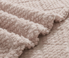 Throw Blanket for Couch, Bed, Soft Fluffy Jacquard Waffle Blankets for All Season,Lightweight and Warm