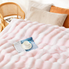 Plush Faux Rabbit Fur Throw Blanket – 850GSM Thick & Warm, Ultra Soft Fluffy Blanket for Couch, Bed, Sofa, Ideal Gift for Women, 50" × 60", Light Pink